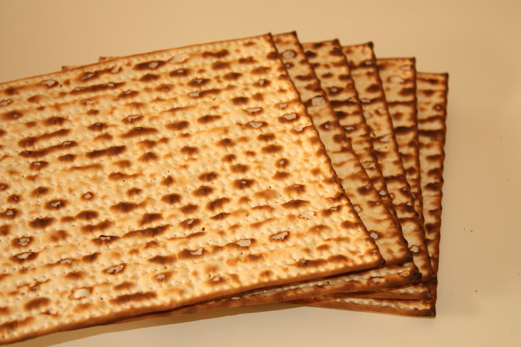Matzo Bread. traditional Jewish bread for Passover. no yeast. just water and flour