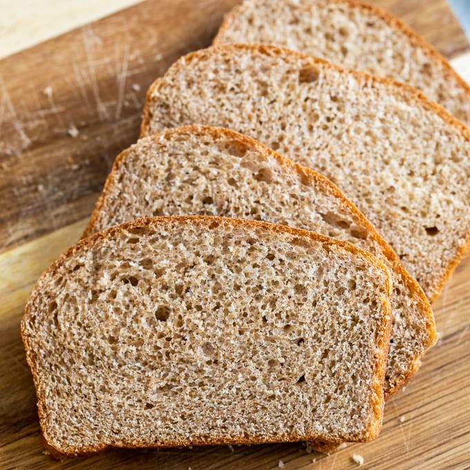 whole wheat bread. light brown and heathy